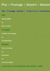 Menu Bar des Tilleuls - La formule à 11€