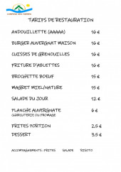 Menu La guinguette - Le menu