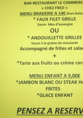 Menu Café Restaurant du Commerce - Le menu braderie, enfant 