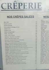 Menu Crêperie du Soubeyran - Les crêpes