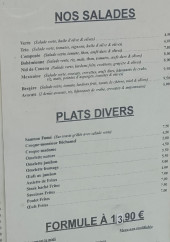 Menu Crêperie du Soubeyran - Les salades, plats, ...