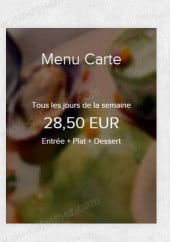 Menu Hôtel Le Pré Saint Michel - Les formules