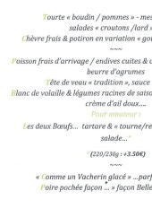 Menu La Braise - Les menus suite