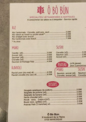 Menu O Bo Bun - Les spécialités