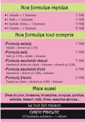 Menu Snack Loasis Gourmand - Les formules