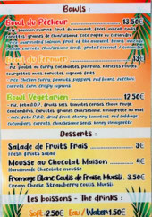 Menu Poke' N Move - La carte