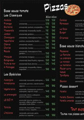 Menu Le Bö’M - Les pizzas