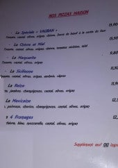 Menu Le Vauban - Pizzas