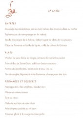 Menu La Bastide de Moustiers - Les entrées, plats, fromages, desserts