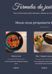 Menu Les bons petits plats - Les formules du jour