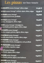 Menu Au soleil - Les pizzas base tomate