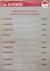 Menu L'Instant Gourmand - Les burgers