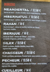 Menu Le Kro-magnon - Les burgers