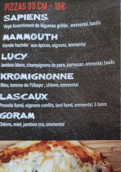 Menu Le Kro-magnon - Les pizzas