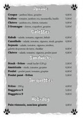 Menu Le Croq’Loup - Paninis, galettes, sandwiches,...