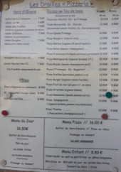 Menu Les Drailles - La carte
