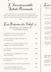 Menu Le Petit Provençal - Les entrées, desserts, ...