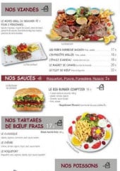 Menu Le Comptoir - Les viandes, sauces, tartares de boeuf et poissons