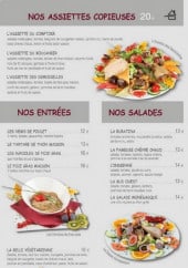 Menu Le Comptoir - Les assiettes copieuses, entrées et salades