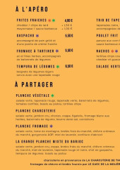 Menu Le barjoc - A l'apéro et à partager