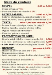 Menu Picorette - Menu du jour 