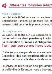 Menu Edelweiss - Les prestations