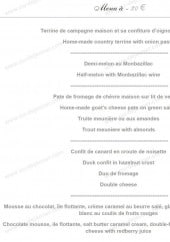 Menu Le Gavroche - Le menu à 20€