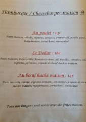 Menu Chez Lili - Burgers