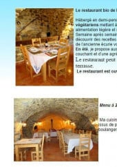 Menu L'asphodèle - Le restaurant bio de l'ecogite 
