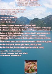 Menu Le Sosthene Bacchus - Les salades