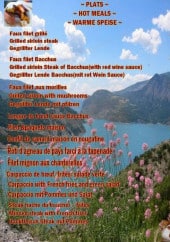 Menu Le Sosthene Bacchus - Les plats
