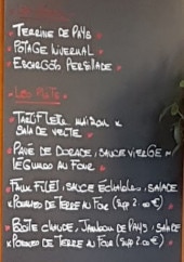 Menu La Fabrique - Les entrées et plats