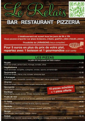 Menu Le Relais Du Dévoluy - les pizzas