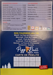 Menu Pizz bull - Les sandwichs chaud, tacos, ...