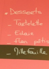 Menu Manfredi Et Filles - Les desserts