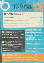 Menu Le St BO - Les salades, planches, ...