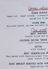 Menu Annette Cafe - Vegan, meat