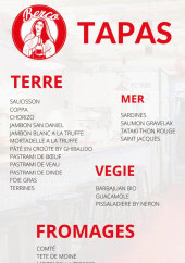 Menu Berco - Les tapas