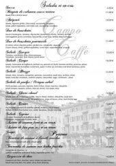 Menu Campo Caffé - Les salades, les en-cas et poissons