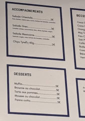 Menu George’s roll sea food - Les accompagnements, desserts, ...