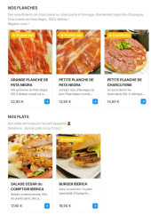 Menu Iberica Comptoir - Les planches, plats
