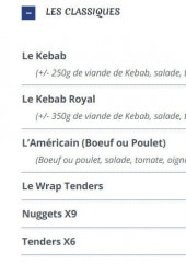 Menu Kosmopolite - Les classiques