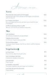 Menu L'Azur - A partager ou pas