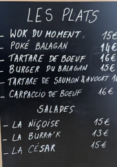 Menu La Bagnata - Les plats et salades