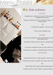 Menu Le Bistro gourmand - Le menu plaisirs