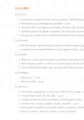 Menu Le Magnan - Carte