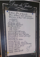 Menu Le Supporter - L'ardoise