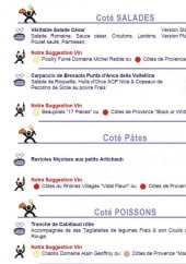 Menu Le Vingt4 - Salades, pâtes, poissons