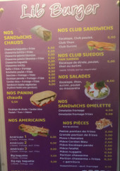 Menu Lib'Burger - Les sandwichs, hamburgers, paninis, ...