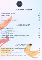 Menu Los Amigos - Les charcuteries, fromages et  tapas sucrées